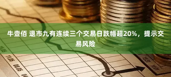 牛壹佰 退市九有连续三个交易日跌幅超20%，提示交易风险